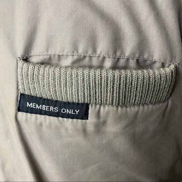 Vintage Members Only Men’s Quilt Lined Tan Cafe Racer Bomber Jacket Size Large - Picture 4 of 13